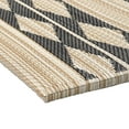 thumbnail image 5 of Fab Habitat Striped Non Slip Doormat - Durable, Thin - Recycled Plastic - Entryway, Front Door, Porch, Patio - Cairo - Natural & Black (24" x 36" Non-Slip), 5 of 7