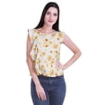 thumbnail image 1 of Moomaya Hauts en Jersey de Coton pour Femmes Sans Manches Imprimé Col Rond Tenue Décontractée, 1 of 4