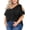 A1-Black, variant on Plus Size Tunic for Women Cold Shoulder Top Black 3X Blouse Short Sleeve Clothing V Neck Shirts Summer Clothes