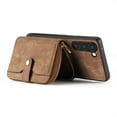 thumbnail image 6 of ELEHOLD Samsung Galaxy S23 Crossbody Wallet Case, Zipper PU Leather Phone Case with Card Holder Wrist Strap Purse Cover for Samsung Galaxy S23,Brown, 6 of 7