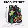 thumbnail image 7 of Jeiento Dinosaur Preschool Lightweight Backpack for Toddler, 13.5 Inch Kids School Bag for 3-5 Year Old Boys, 2 Front Zipper + 2 Mesh Side Pockets Bookbag, 7 of 7