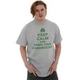 thumbnail image 4 of Keep Calm Shake Shamrocks St Paddys Men's Graphic T Shirt Tees Brisco Brands L, 4 of 5