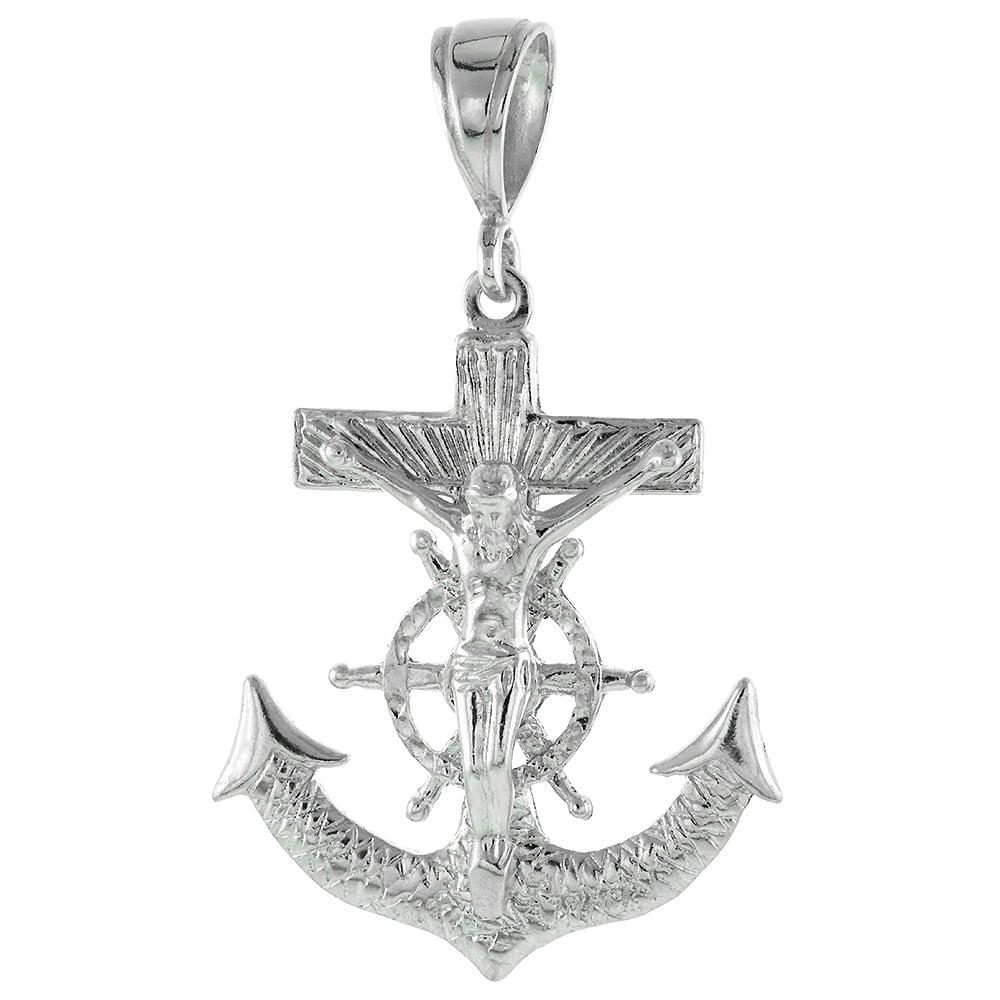 Beautiful Sterling silver 925 sterling Sterling Silver Mariner Cross Pendant 