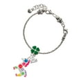 thumbnail image 2 of Delight Jewelry Resin Bright Paint Pony - Good Luck Green Four Leaf Clover Charm Bead Dangle with Mini 2025, 2 of 4