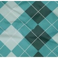 thumbnail image 4 of oneOone Cotton Poplin Twill Teal Blue Fabric Argyle Check Sewing Craft Projects Fabric Prints By Yard 56 Inches Wide, 4 of 4