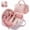 Pink, variant on YUJING SUPERLILIFE 180° Open Makeup Bag with Mirror - 5 Pockets PU Leather Organizer(pink)
