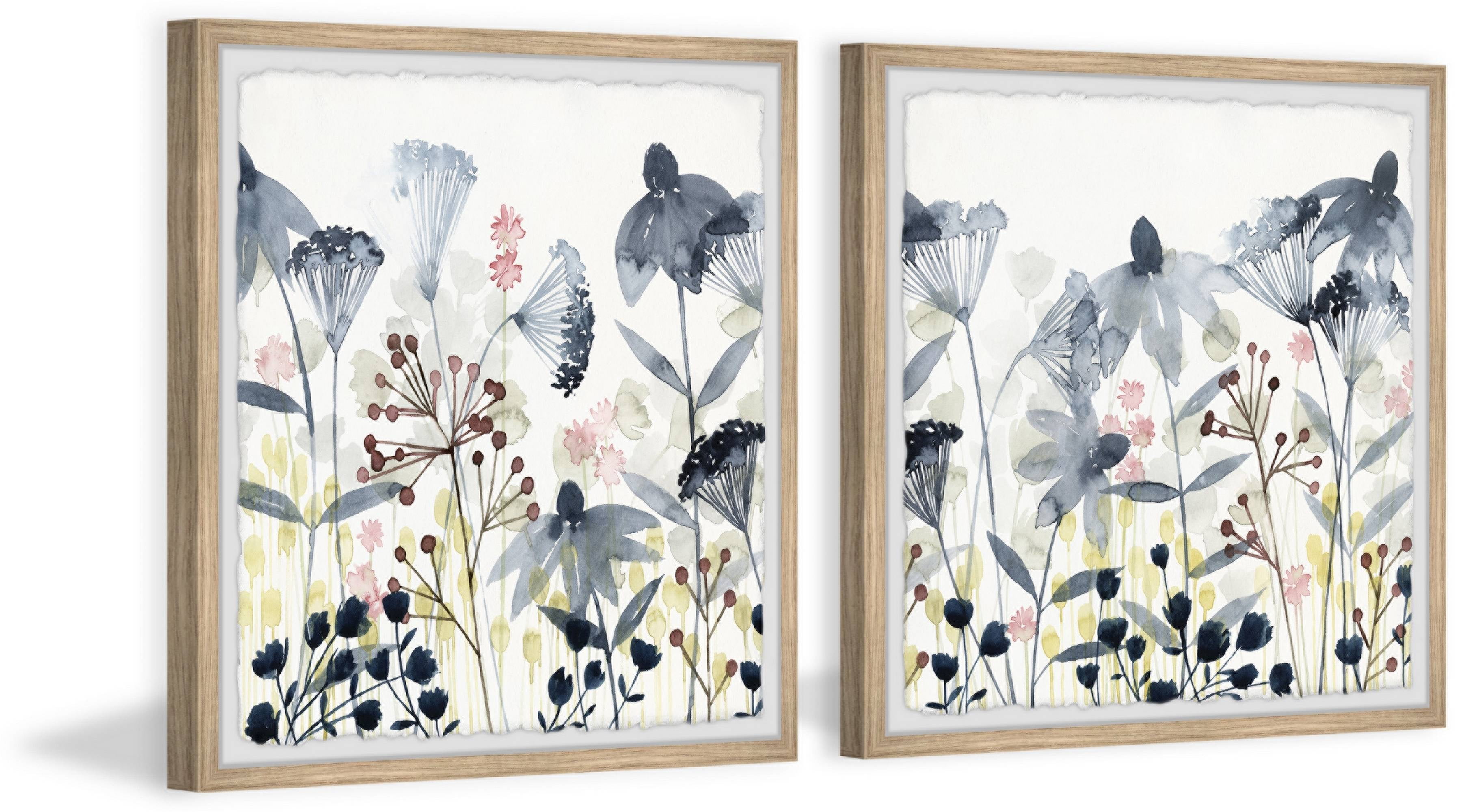 Marmont Hill Happy Garden Ii Diptych, Art Prints, 36.00" x 1.50"