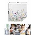 thumbnail image 5 of Cloth Napkins Set of 2 - 20x20 Inches, Spring Floral Washable Reusable Table Napkins, Colorful Botanical Wildflower Summer Soft & Absortbent Dining Napkin for Party Wedding Hotel Restaurant, 5 of 8
