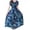 Dark Blue, variant on Pisexur Summer Maxi Dress for Women Beach Vacation Casual Wrap U Neck Short Sleeve Flowy Floral Dress High Waist Beach Long Maxi Sundress