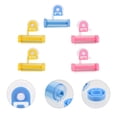 thumbnail image 3 of Miangastore toothpaste squeezer dispenser Polypropylene Household Users Home Use 5Pcs, 3 of 8