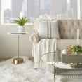 thumbnail image 3 of Nourison Life Styles Rev Woven Stripe Beige Decorative Throw Pillow , 18"X18", 3 of 5