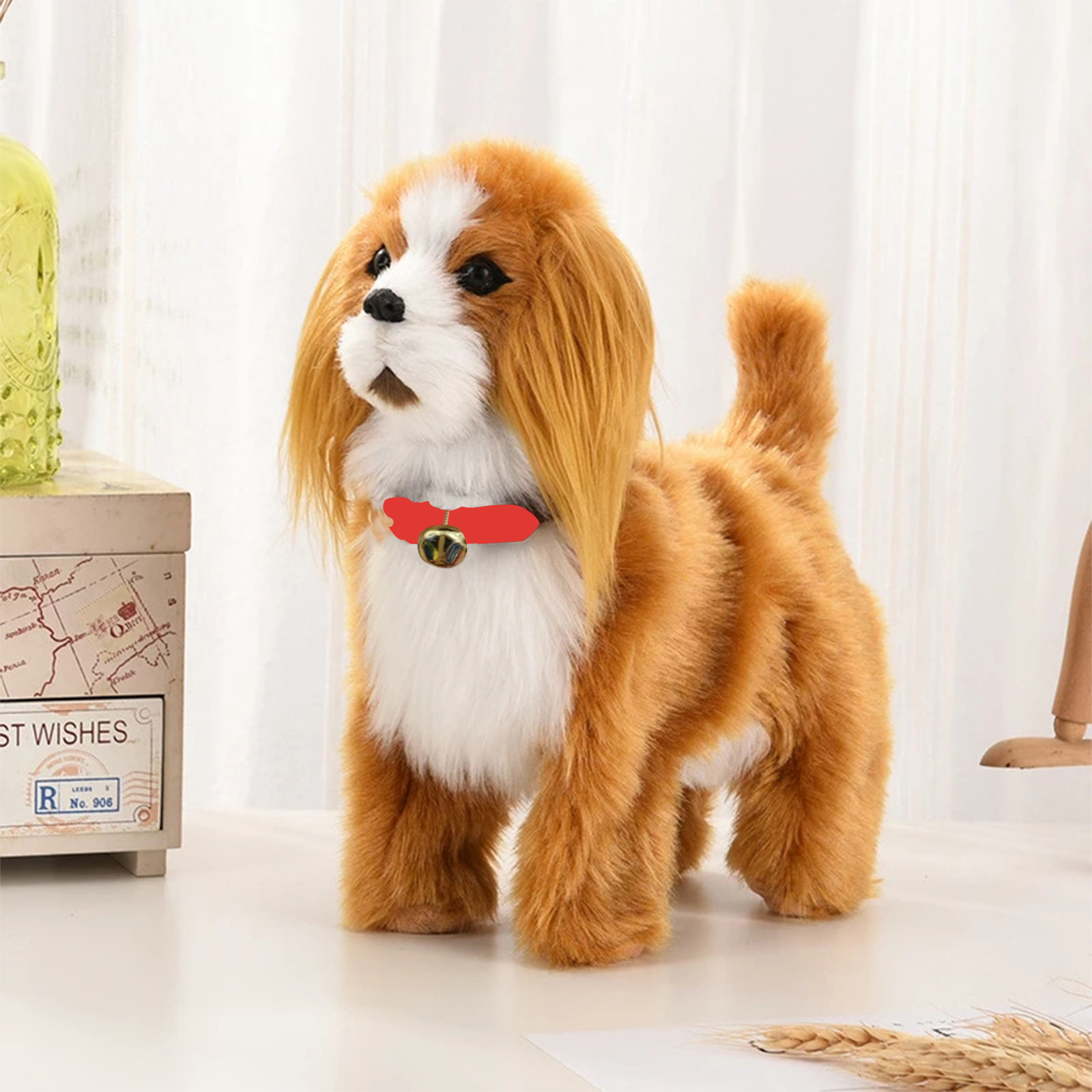 Chien Robot Interactif Réaliste - Jouet électronique Pour Enfants Et Adultes - Peluche Robotique Qui Marche Et Remue La Queue