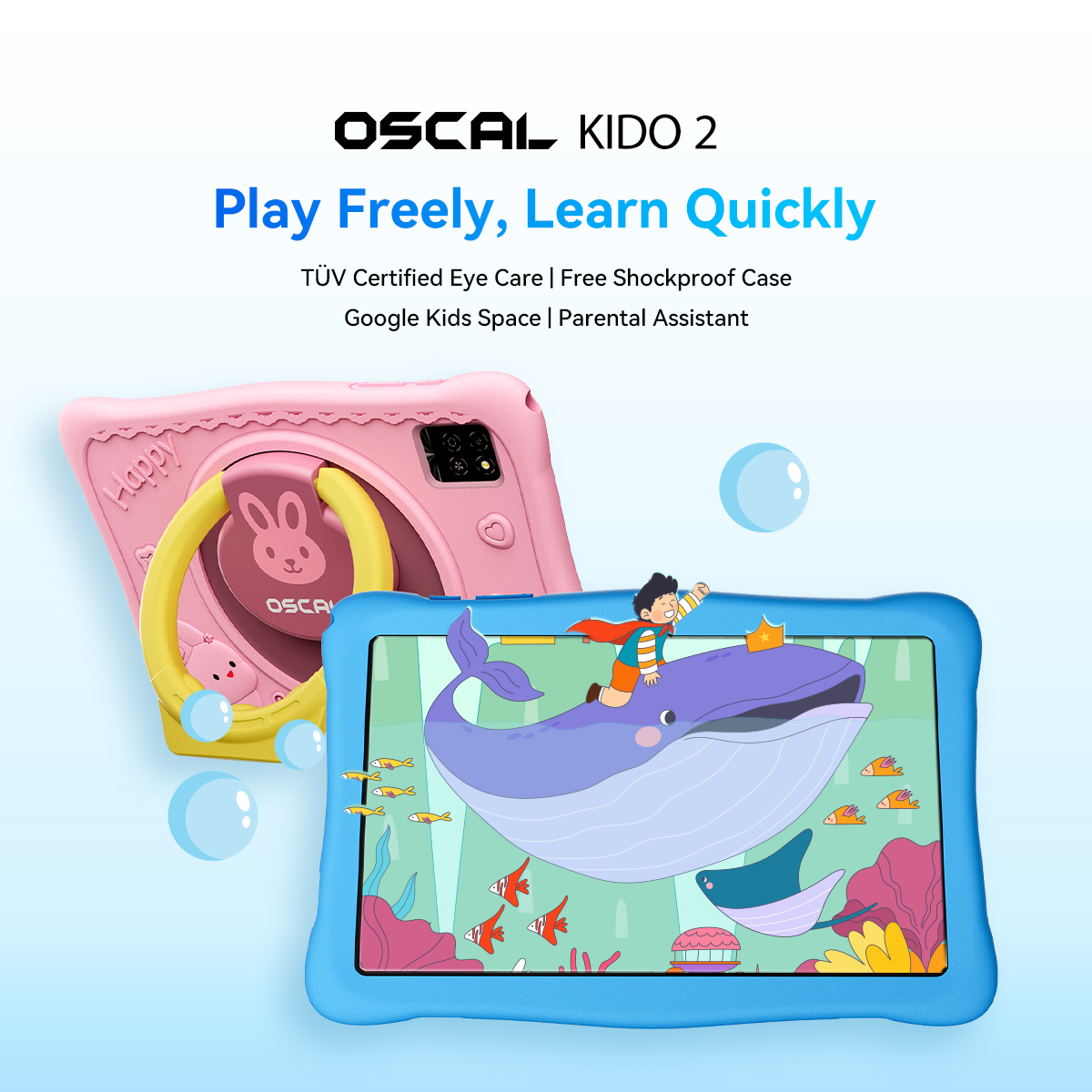 Blackview OSCAL KIDO2 Kids Tablet 10.1-Inch with Case, Blue photo 6