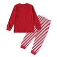 thumbnail image 2 of Conjuntos de ropa de manga larga con camiseta de Papá Noel y pantalones a rayas para bebés y niñas de Navidad, 2 of 5