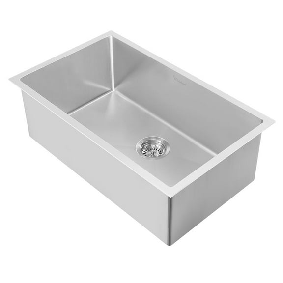 Noah Plus Heavy Duty, 6 Gauge frame, Single Bowl Dual-Mount Sink Set - Brushed Stainless Steel