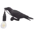 thumbnail image 2 of Aplique de pared para el hogar, resina, pájaro, lámpara de pared, sala de estar, lámpara de enchufe E14, derecho de pájaro, negro, enchufe de EE. UU., Luz de pared Kearding HA003392-10B, 2 of 7