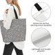 thumbnail image 3 of Balery Black And White Houndstooth Bolsa Tote Estilo Estético con Cremalleras, Bolsa de Hombro, Bolsa de Compras Grande y Plegable, 3 of 8