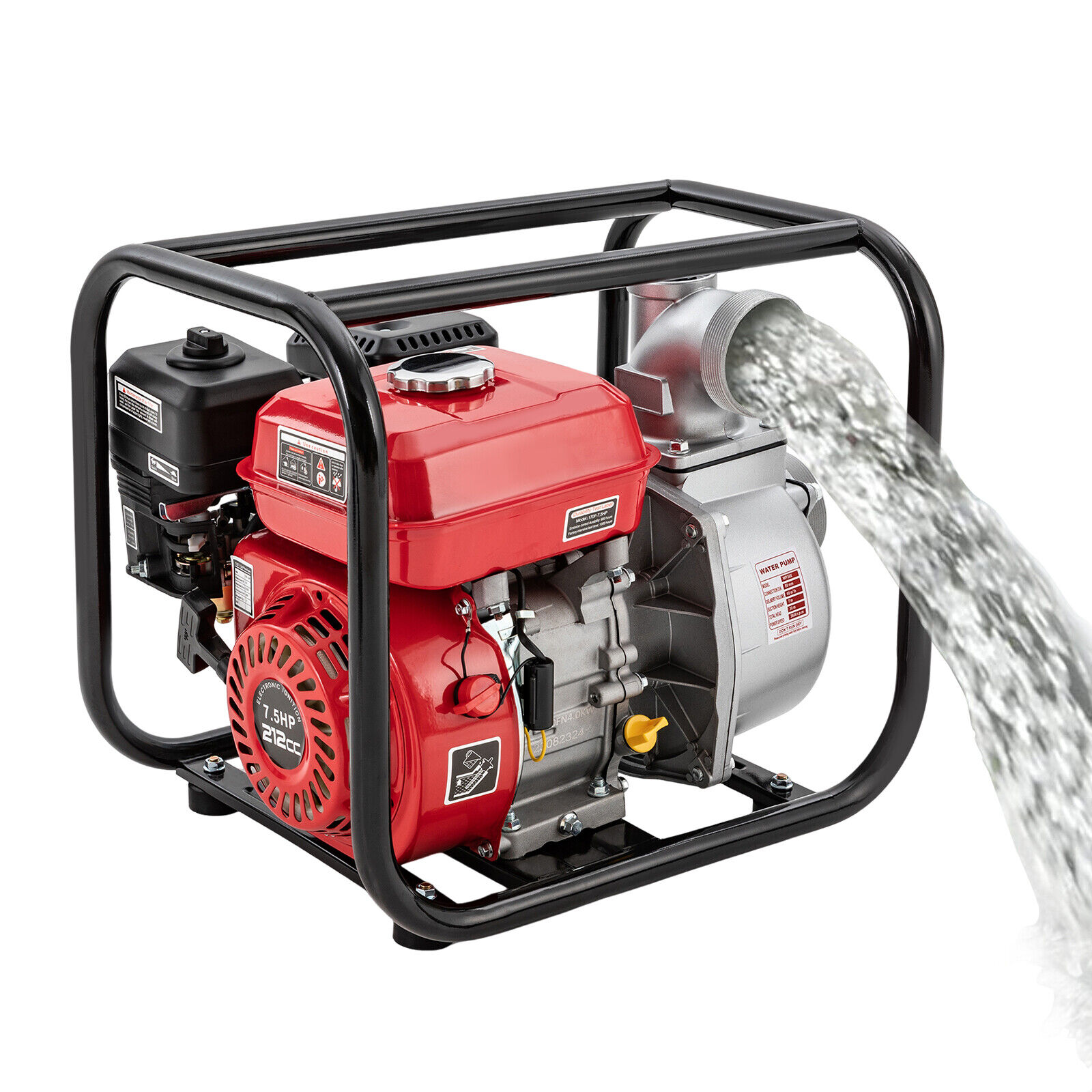 3" Inch 7.5HP Gas Water Pump Gas-Power Garden Water Irrigation Transfer Pump 4-Stroke Gasoline Engine Water Pump 4KW