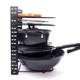 thumbnail image 3 of KAUKKO Pot Rack Organizers Lid Organizer for Pots and Pans 5 Tiers Pots and Pans Organizer with 3 DIY Methods Adjustable Pot Lid Holders Pan Rack for Kitchen Counter and Cabinet, 3 of 4