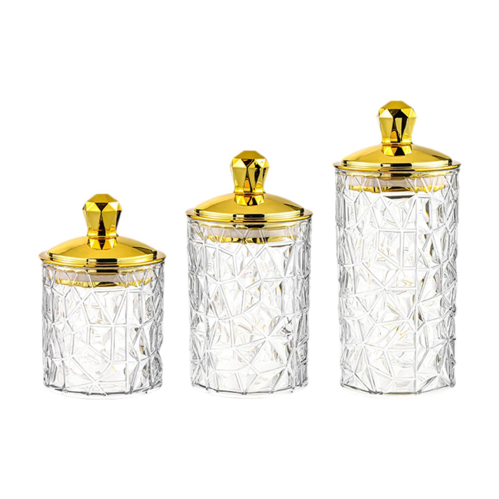 24 Small Glass Jars With Gold Lids - 125ml, Includes Yellow Locking Funnel For Spices & Crafts