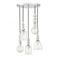 thumbnail image 1 of Savoy House - Apollo Chandelier 5 Light  Metal/Glass  Polished Chrome Finish, 1 of 5
