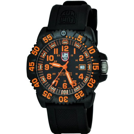 Luminox Navy Seal Dive - Men's Navy Seal Colormark 44mm Black Rubber Band Polycarbonate Case Quartz Analog Watch 3059