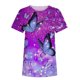 thumbnail image 3 of Blusa informal de manga corta con cuello redondo y estampado de verano a la moda para mujer Pompotops hfajkhk134969, 3 of 4