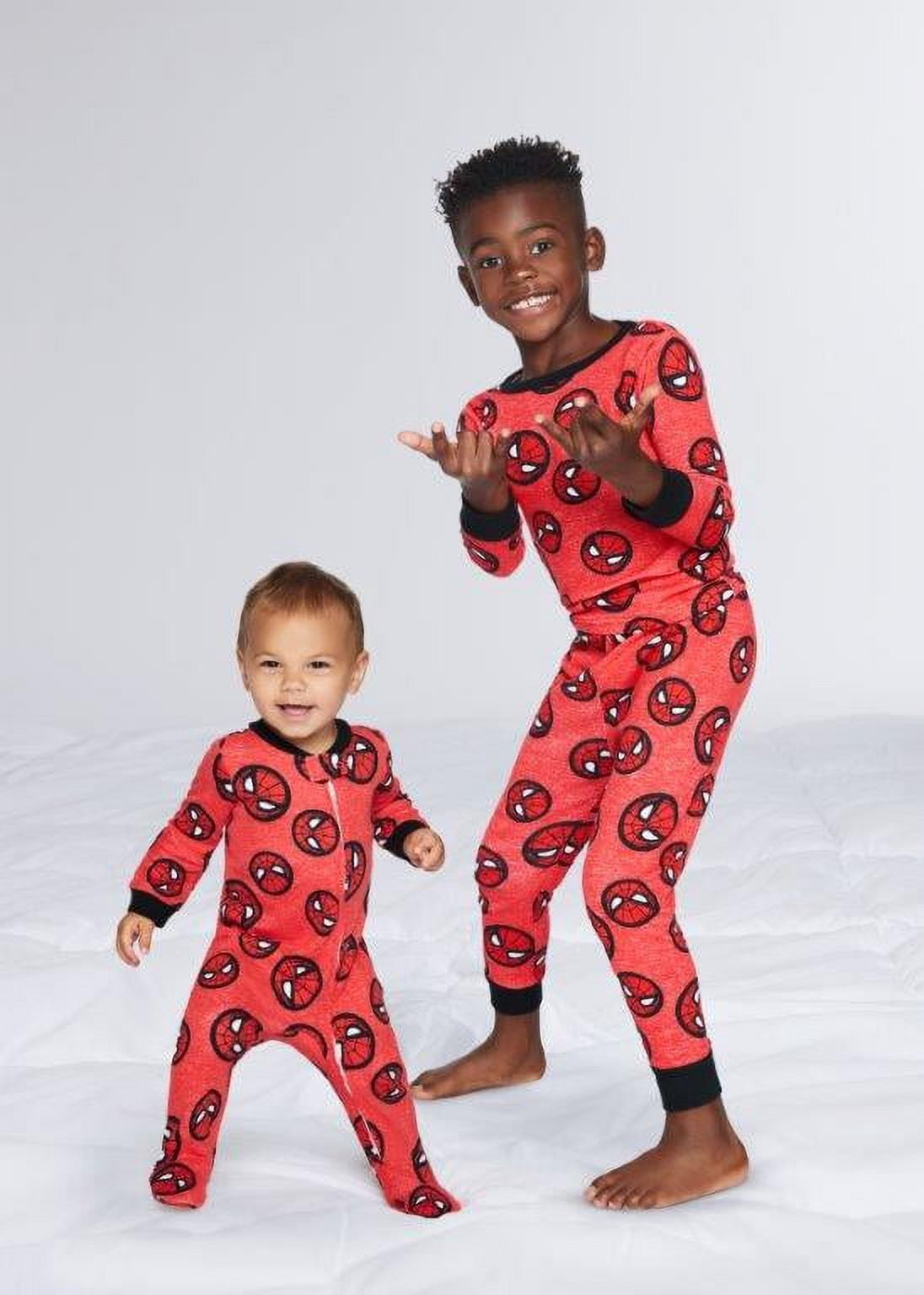 Spider-Man Toddler Boys Long Sleeve Top and Pants, 2-Piece Pajama Set, Sizes 12M-5T