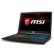 MSI GP63 Leopard-077 15.6" Performance Gaming Laptop i7-8750H (6 cores), NVIDIA GeForce GTX 1060 6G, 256GB SSD + 1TB HDD, 16GB RAM, WIN 10, VR READY, RGB KB, GP63LEOPARD077