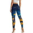 thumbnail image 2 of Renewold Sunflower Starry Night Womens Yoga Leggings with Pockets Workout Leggings Ankle Pants Full Length High Waisted Slim Running Pants Non See-Through Printed Tights, M, 2 of 8