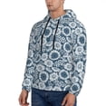 thumbnail image 3 of Uemuo Sunflowers Pattern Men's Hoodie - Casual Pullover Hoodie with Kangaroo Pocket, Stylish Hooded Sweatshirt for Everyday Wear-X-Large, 3 of 7