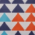 thumbnail image 3 of Amelia Outdoor Boho Triangle 17.75" Water Resistant Fabric Square Cushions, Set of 2, Orange, Cream, Light Blue, Dark Blue, 3 of 5