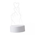 thumbnail image 1 of Lámpara de noche,Ilusión de luces nocturnas con gesto de corazón,Lámpara de ilusión 3D con luz LED nocturna para niños,Mini luz de noche de acrílico para escritorio,Gesto de mano amoroso, 1 of 8
