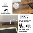 thumbnail image 2 of JJS 48' Writing Desk with Power Outlet, Home Office Contemporary Large Computer Desk Laptop Workstation with Drawer USB Ports Charging Station, Rustic Brown, 2 of 8