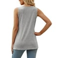 thumbnail image 5 of Fantaslook Tank Tops for Women Summer Square Neck Sleeveless Casual Tops Side Split Shirts, 5 of 9