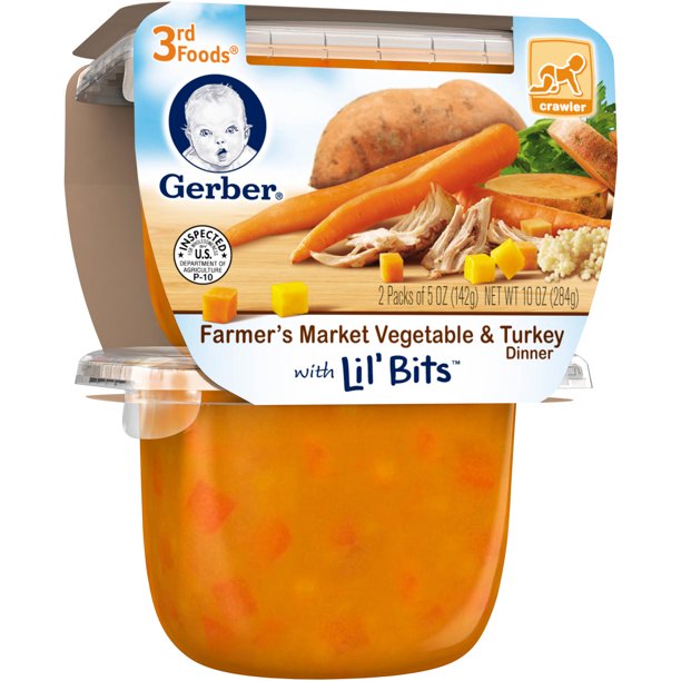 (Pack of 6) Gerber 3rd Foods Lil Bits Farmers Market Vegetable & Turkey