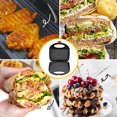 thumbnail image 3 of Kitchen Bread Maker Waffle Maker with Nonstick Plate Fast Heating Us Plug 110v 2-slice Waffle Iron Breakfast Sandwich Bread Maker Meat Grill Machine, 3 of 8