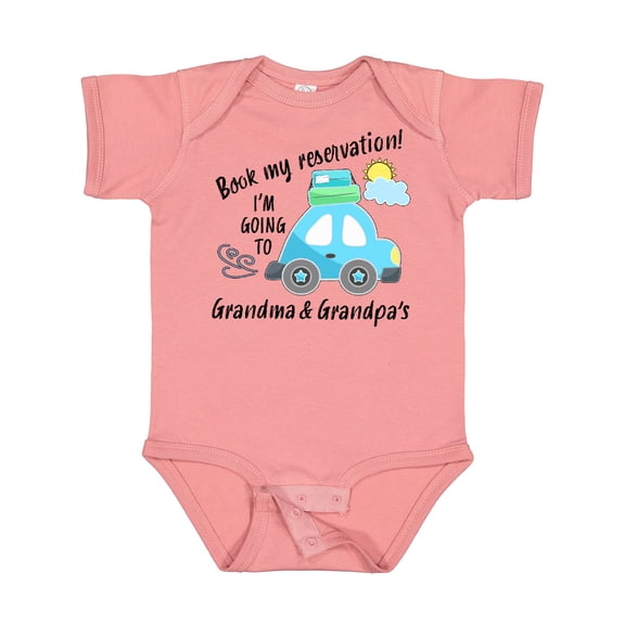 Inktastic Book My Reservation I'm Going to Grandma and Grandpa's Boys or Girls Baby Bodysuit