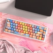 COSTOM PBT Keycaps, 134 Keys Cute Sunset Key caps Set, MOA Profile for Cherry Gateron MX Switch Mechanical Keyboards
