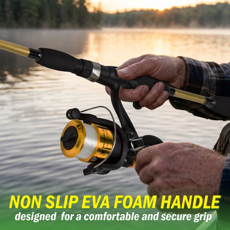 Wakeman, Fishing Rod and Reel Combo, 78-Inch Medium Action, Gold
