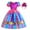 Purple Blue-Short Sleeve, variant on IBTOM CASTLE Rainbow Candy Costume for Girls, Kids Candy Princess Tutu Dress with Hair Hoop Halloween Birthday Party Fancy Dress Up Outfit