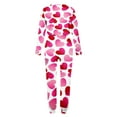thumbnail image 4 of ICHUANYI Valentine's Day Sets for Women, Women's Fashion Two Piece Outfit Crewneck Long Sleeve Hearts Print Tops and Long Pants Tracksuit, 4 of 6