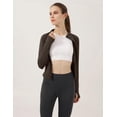 thumbnail image 4 of ORUYROP Veste de Course Légère Extensible pour Femmes avec Fermeture Éclair Complète et Trous pour les Pouces, 4 of 6