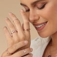thumbnail image 3 of AFFY Open Heart Ring for Women in 14K Yellow Gold over Sterling Silver -8, 3 of 5