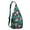 Dark-green-6, variant on Boho Tropical Floral Sling Backpack – Hawaiian Print Hiking Daypack with Jungle Leaves, Hibiscus & Palm Leaf Design, Lightweight & Waterproof for Summer Beach & Resort Travel