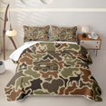 thumbnail image 2 of Catabedysis Rustic Camo Camping Quilt Full,Jungle Animal Deer Bear Full Bedspread Sets For Boys,Green Brown,3Pcs, 2 of 7