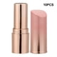 thumbnail image 2 of Tubo de lápiz labial vacío redondo, 10 Uds., bálsamo labial, contenedor de concha rellenable, estuche DIY, degradado rosa y dorado, 2 of 8