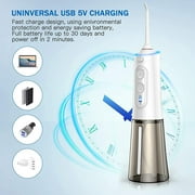 BESTOPE Water Flosser Cordless Dental Irrigator Rechargeable Teeth Cleaner Portable Oral Irrigator with IPX7 Waterproof, 3 Modes, Semi-Hidden Water Tank, 4 Interchangeable Jet Tips for Home and Trave