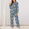 thumbnail image 2 of Sikiie Surf Shark Women's Long-Sleeve Shirt and Full-Length Bottom Pajama Set (s-xxl)-Large, 2 of 7
