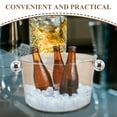 thumbnail image 3 of WEAVILUX Light Brown Acrylic Beverage Tub with Handle for Home, Outdoor, Party, and Event Use - Drink Cooler, 3 of 8